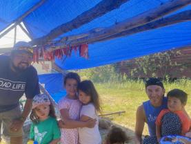 The Yukon First Nation Education Directorate has an Early Years Team in Old Crow. They held a fish drying workshop this summer. 