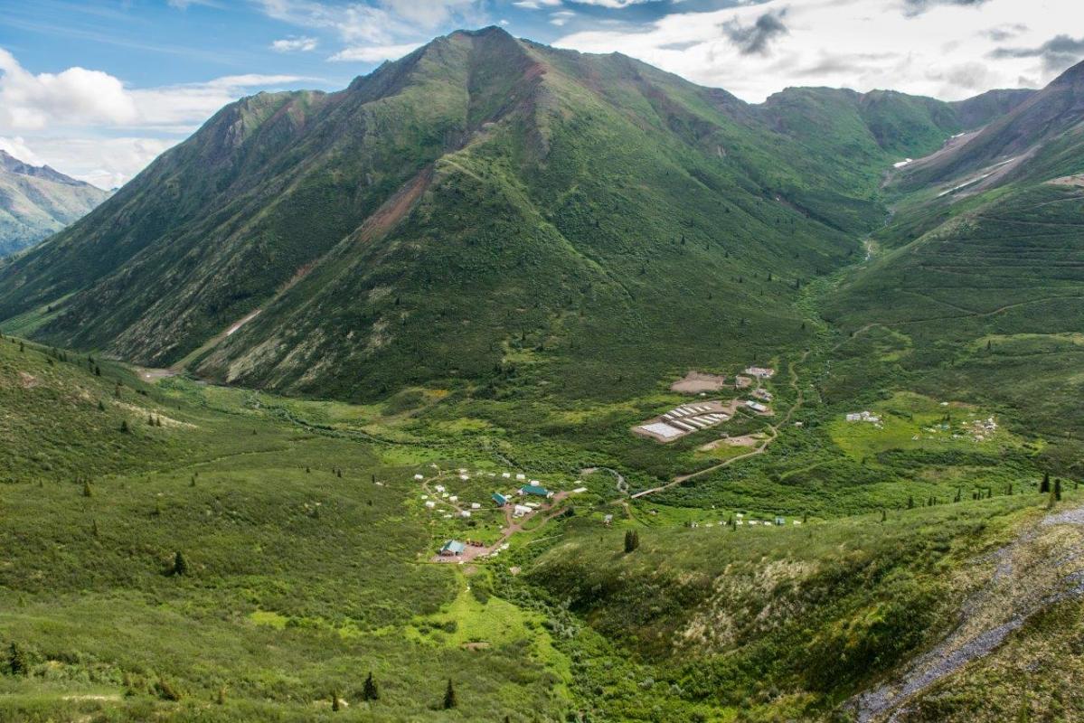 Mining camp in Yukon, summer