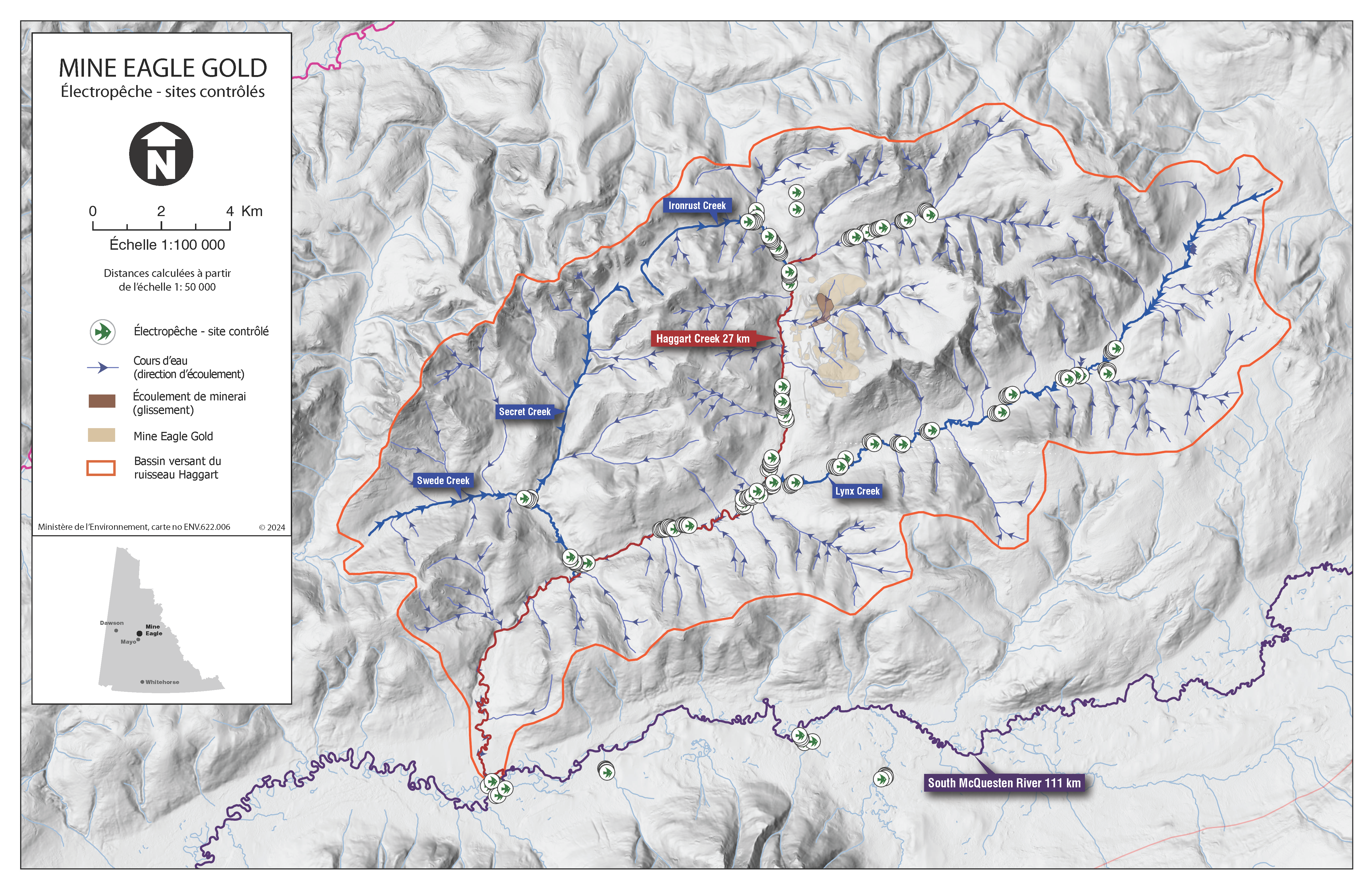 Carte de l'étude du poisson